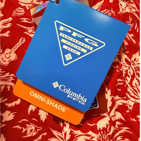 Columbia PFG Ohio State Buckeyes Super Slack Tide Shirt Red Mens M - Picture 9 of 10